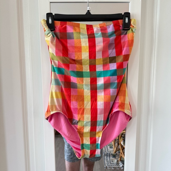 Kate Spade Multicolor Strapless One Piece Swimsuit Size Large - Picture 1 of 3